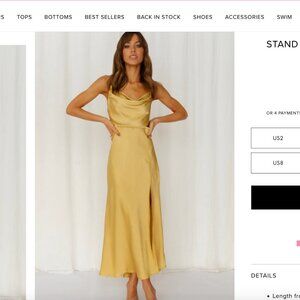 Hello Molly STAND ON MY OWN MIDI DRESS LEMON
